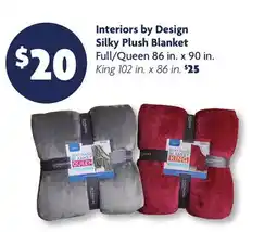 Family Dollar Interiors by Design Silky Plush Blanket offer
