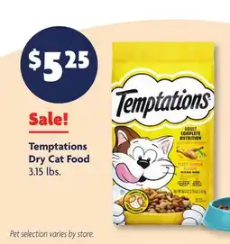 Family Dollar Temptations Dry Cat Food offer