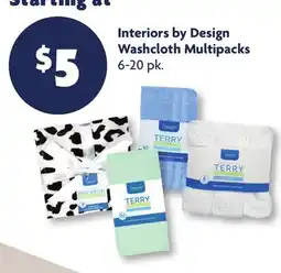 Family Dollar Interiors by Design Washcloth Multipacks offer