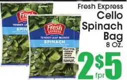 Supremo Foods Inc Fresh Express Cello Spinach Bag offer