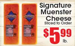 Supremo Foods Inc Signature Muenster Cheese offer