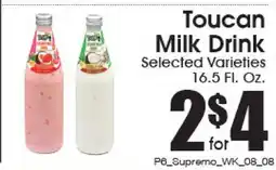 Supremo Foods Inc Toucan Milk Drink offer