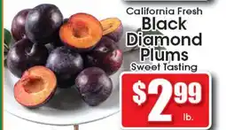 Supremo Foods Inc California Fresh Black Diamond Plums offer
