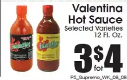 Supremo Foods Inc Valentina Hot Sauce offer