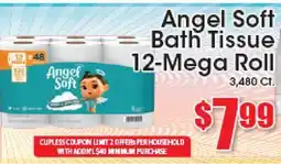Supremo Foods Inc Angel Soft Bath Tissue 12-Mega Roll offer