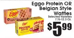 Supremo Foods Inc Eggo Protein OR Belgian Style Waffles offer