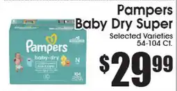 Supremo Foods Inc Pampers Baby Dry Super offer
