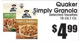 Supremo Foods Inc Quaker Simply Granola offer
