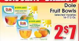 Supremo Foods Inc Dole Fruit Bowls offer