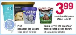 Price Chopper Ben & Jerry’s Ice Cream or Yasso Frozen Greek Yogurt offer