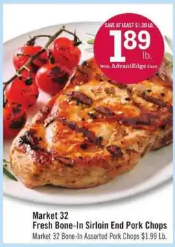 Price Chopper Market 32 Fresh Bone-In Sirloin End Pork Chops offer