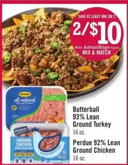 Price Chopper Perdue 92% Lean Ground Chicken offer