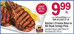 Price Chopper Butcher's Promise Bone-In Rib Steak Savings Pack offer
