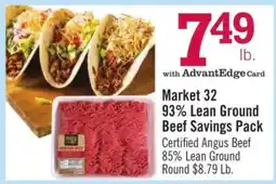Price Chopper Market 32 93% Lean Ground Beef Savings Pack offer
