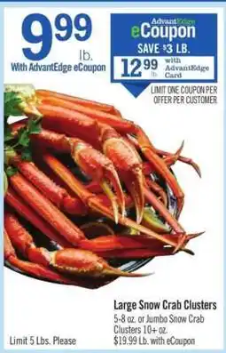Price Chopper Large Snow Crab Clusters offer