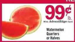 Price Chopper Watermelon Quarters Or Halves offer