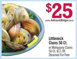 Price Chopper Littleneck Clams 50 Ct offer