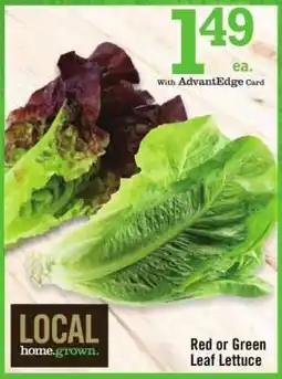 Price Chopper Red or Green Leaf Lettuce offer