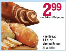 Price Chopper Rye Bread or Vienna Bread offer