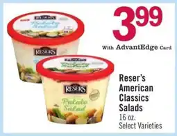 Price Chopper Reser's American Classics Salads offer