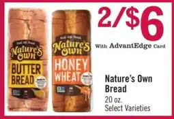 Price Chopper Nature's Own Bread offer