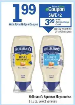 Price Chopper Hellmann's Squeeze Mayonnaise offer