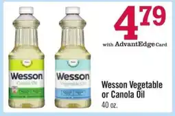 Price Chopper Wesson Vegetable or Canola Oil offer