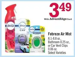Price Chopper Febreze Air Mist offer