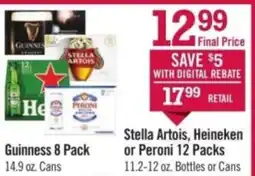 Price Chopper Stella Artois, Heineken or Peroni offer