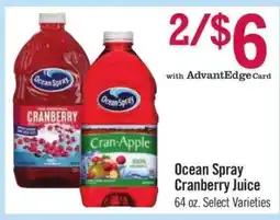 Price Chopper Ocean Spray Cranberry Juice offer