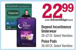 Price Chopper Depend Incontinence Underwear offer