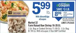 Price Chopper Market 32 Farm Raised Raw Shrimp offer