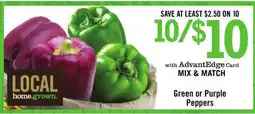 Price Chopper Green or Purple Peppers offer