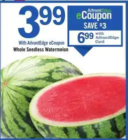 Price Chopper Whole Seedless Watermelon offer