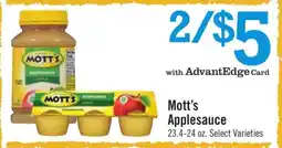 Price Chopper Mott's Applesauce offer