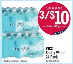 Price Chopper PICS Spring Water offer
