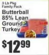 Key Food Butterball 85% Lean Ground Turkey offer