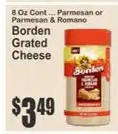 Key Food Borden Grated Cheese offer