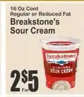 Key Food Breakstone's Sour Cream offer