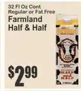 Key Food Farmland Half & Half offer