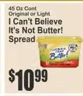 Key Food I Can't Believe It's Not Butter Spread offer