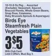 Key Food Birds Eye Steamfresh Plain Vegetables offer