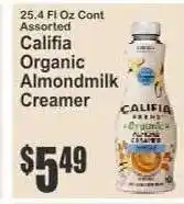 Key Food Califia Organic Almondmilk Creamer offer