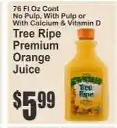 Key Food Tree Ripe Premium Orange Juice offer