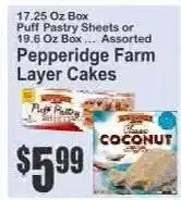 Key Food Pepperidge Farm Layer Cakes offer