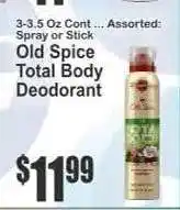 Key Food Old Spice Total Body Deodorant offer