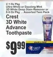 Key Food Crest 3D White Advance Toothpaste offer