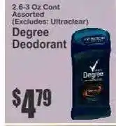 Key Food Degree Deodorant offer