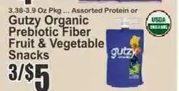 Key Food Gutzy Organic Prebiotic Fiber Fruit & Vegetable Snacks offer