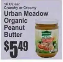 Key Food Urban Meadow Organic Peanut Butter offer
